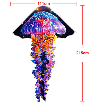 HENGDA KITE Jellyfish Kite Medusa Kite for Kids Beginners and Adults,High Definition Printing,Easy to Fly and Assemble,Suitable
