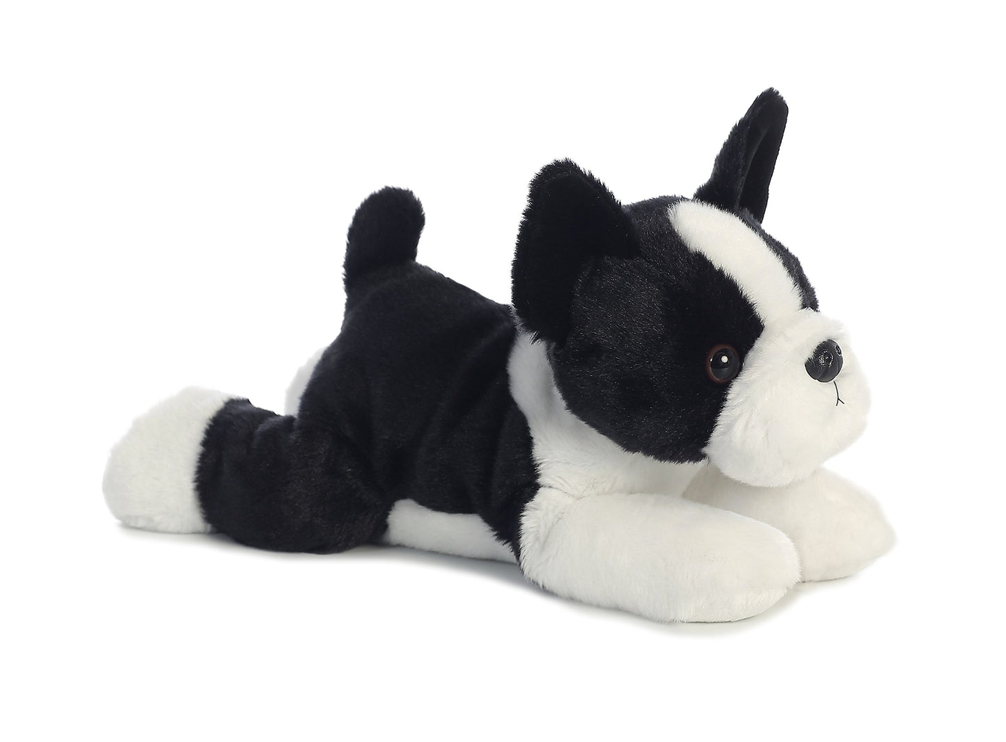 Aurora® Adorable Flopsie™ Buster™ Boston Terrier Stuffed Animal - Playful Ease - Timeless Companions - Black 12 Inches