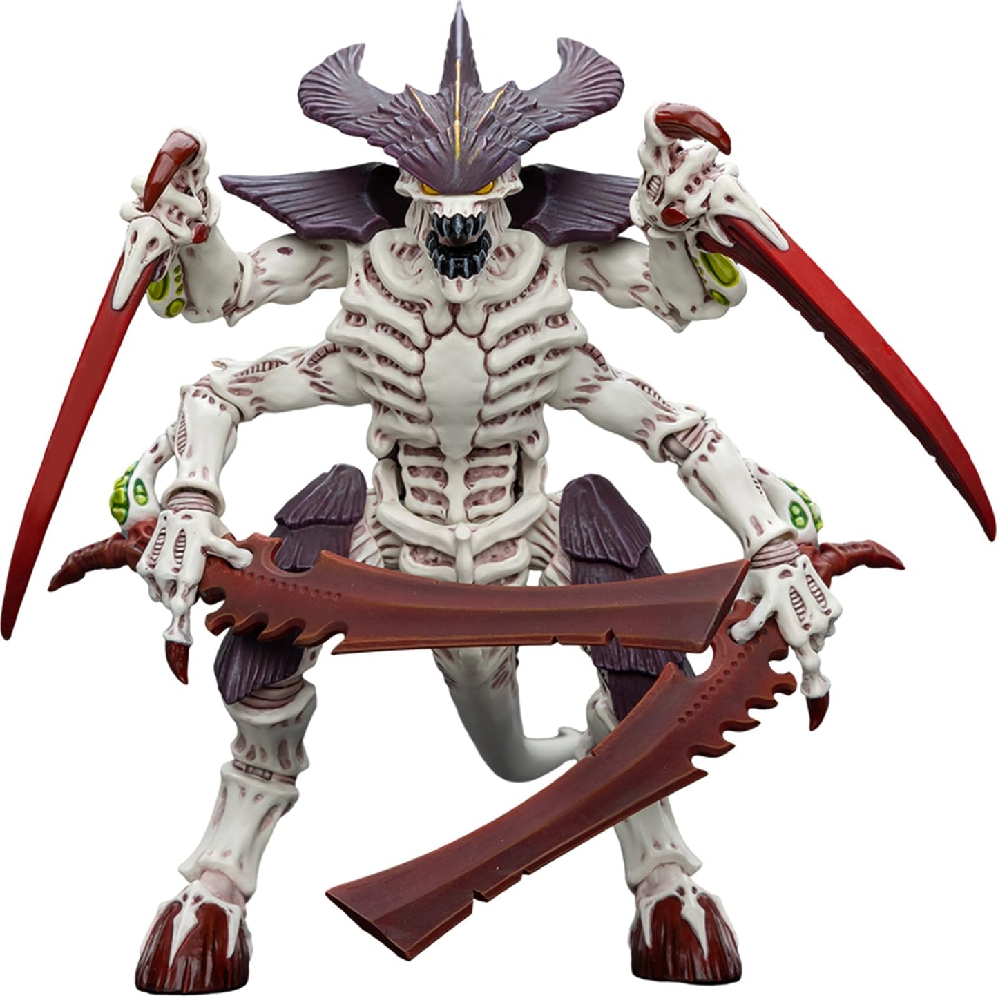 Joytoy Warhammer 40K Tyranids Hive, Tyranids Hive Fleet Leviathan Tyranid Warrior With Boneswords 1/18 Action Figure, Dedicated