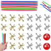 Zeedix 60 Pcs Pick Up Sticks With 2 Sets Retro Metal Jacks Kit- Include 2 Pcs Red Rubber Balls And 20 Pcs Gold And Silver Metal Jacks, Classic Fun Game Gift Of Jacks For Kids Adults Family