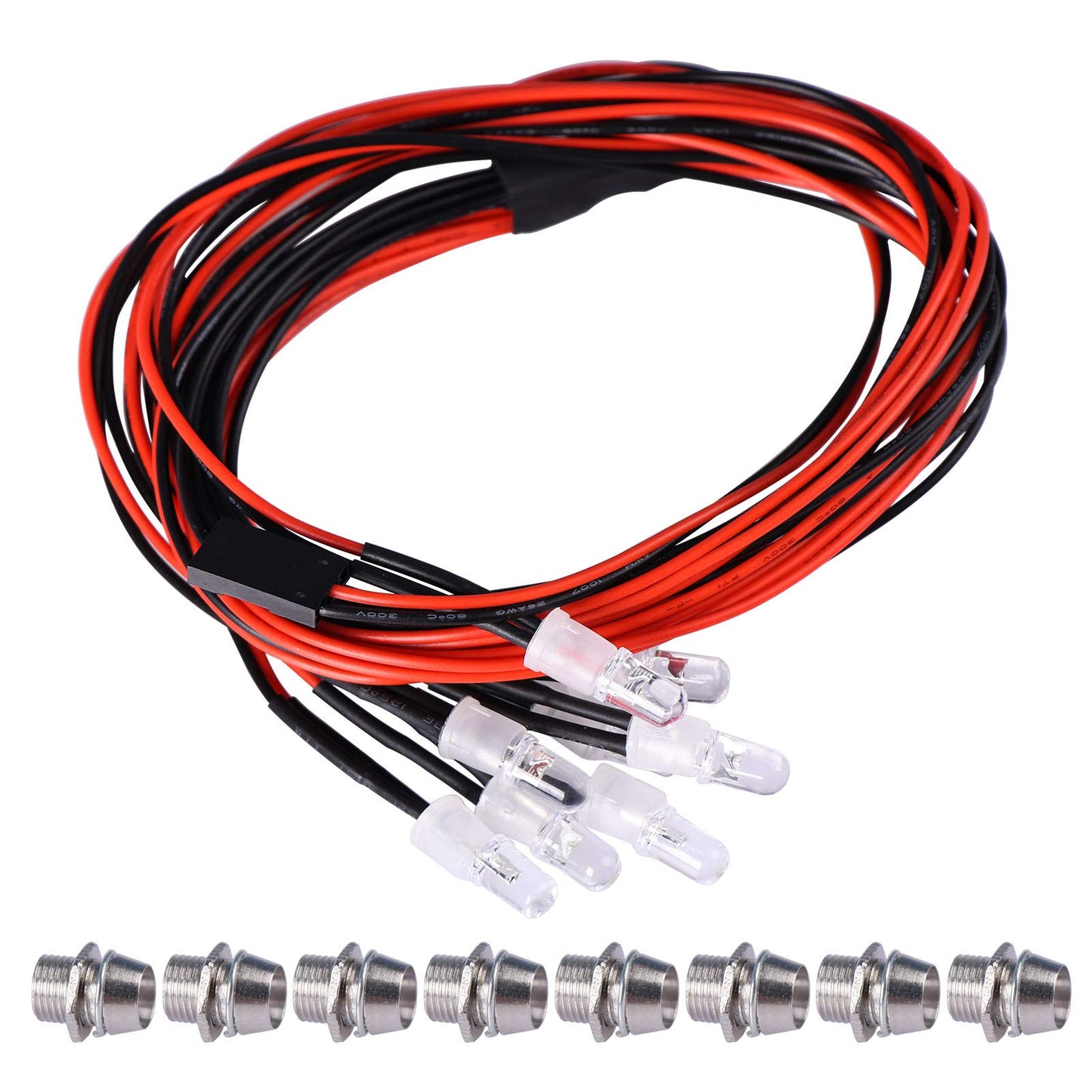 Acekeeps RC Scale Crawler Led Light Kit, RC SC Car Headlights and Taillight Combo for 1/10 Slash RC Truck SCX10 GEN7 Crawler, 1-