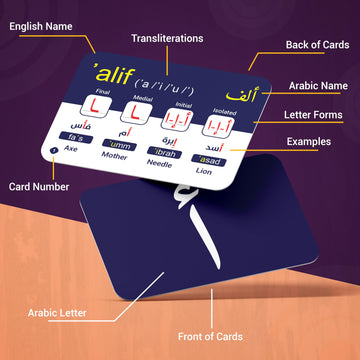 Briston Arabic Alphabet Flash Cards - Multi-color Educational Resource for Memory & Sight Words - Fun Classroom & Homeschool Game