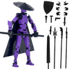 PkghoKids T13 Action Figure - Purple Multi-Jointed Movable 3D Printed Accessories for Collectors