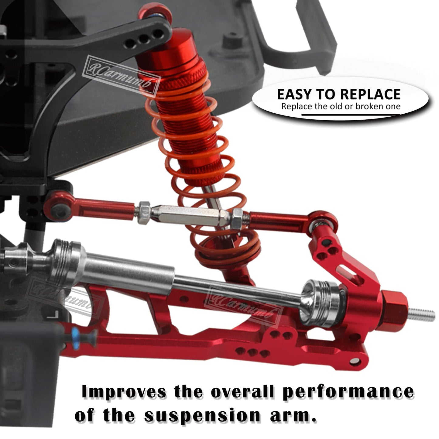 Rcarmumb Upgrades Part Drive Shaft CVD for 1/10 Slash 4X4/Stampede 4X4/Rustler 4X4/Hoss 4X4 RC 4WD,4PCS Front Rear Stainless Ste