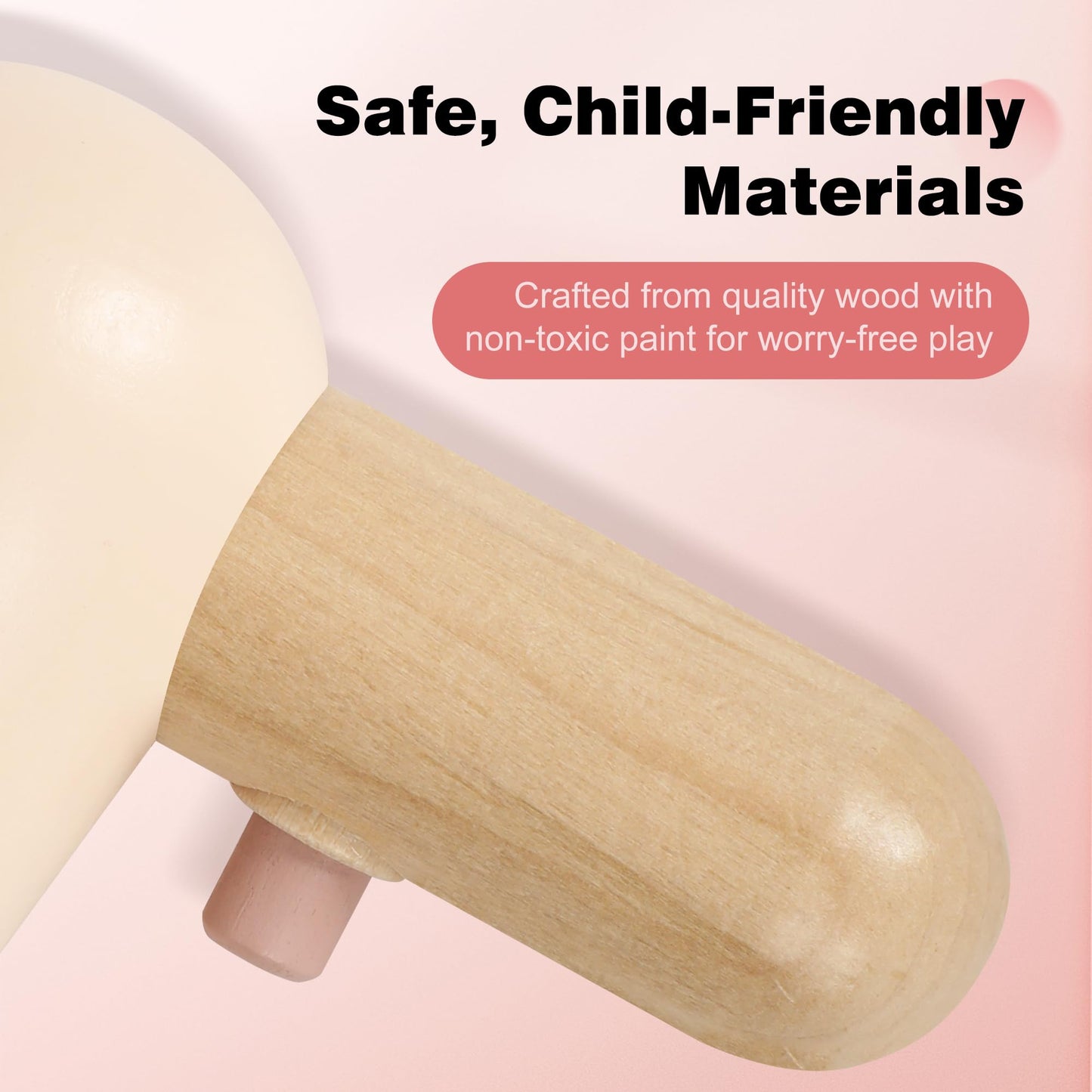 Pithfor Wooden Makeup Toy Set, Pretend Play Makeup Set for Kids Toddlers, Play Beauty Makeup Kit for Girls 3 4 5 6 7 Year Old