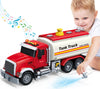 Bstoyder Kids Toys for 3 4 5 6 7 8 Years Old Boys, Large Tanker Truck Toy with Lights, Sounds, Water Pump, Red Toddler Friction