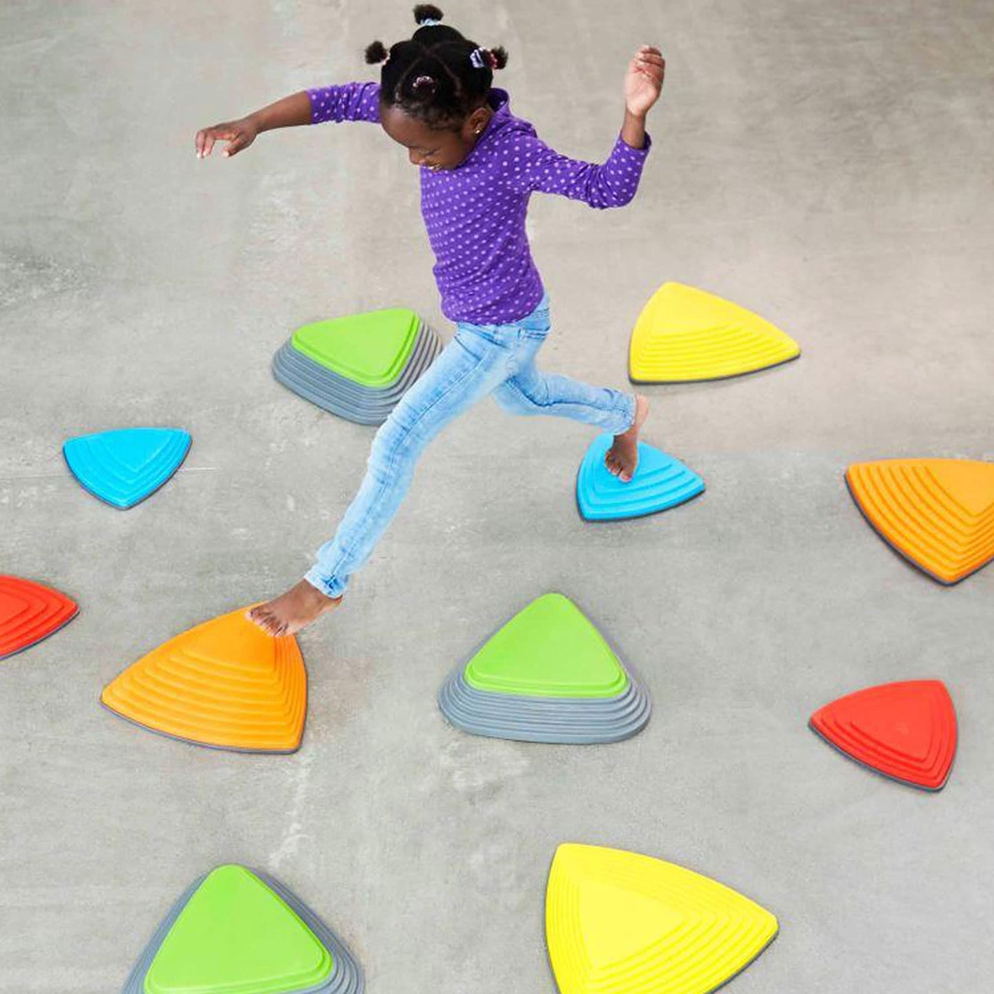 Gonge Bouncing River Stepping Stone - Motor Skills Activity For Toddlers And Kids. Non-Slip Rubber Edges For Safe Active Play Wi