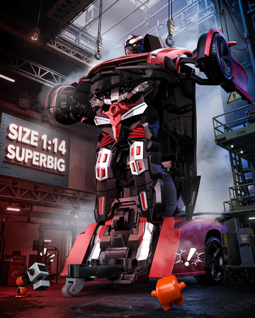 Veeniix V992 Transform Remote Control Car,Transform Robot Rc Cars,1:14 Scale,2-In-1 Robot Toy Car With Sound & Light,Gesture Sen