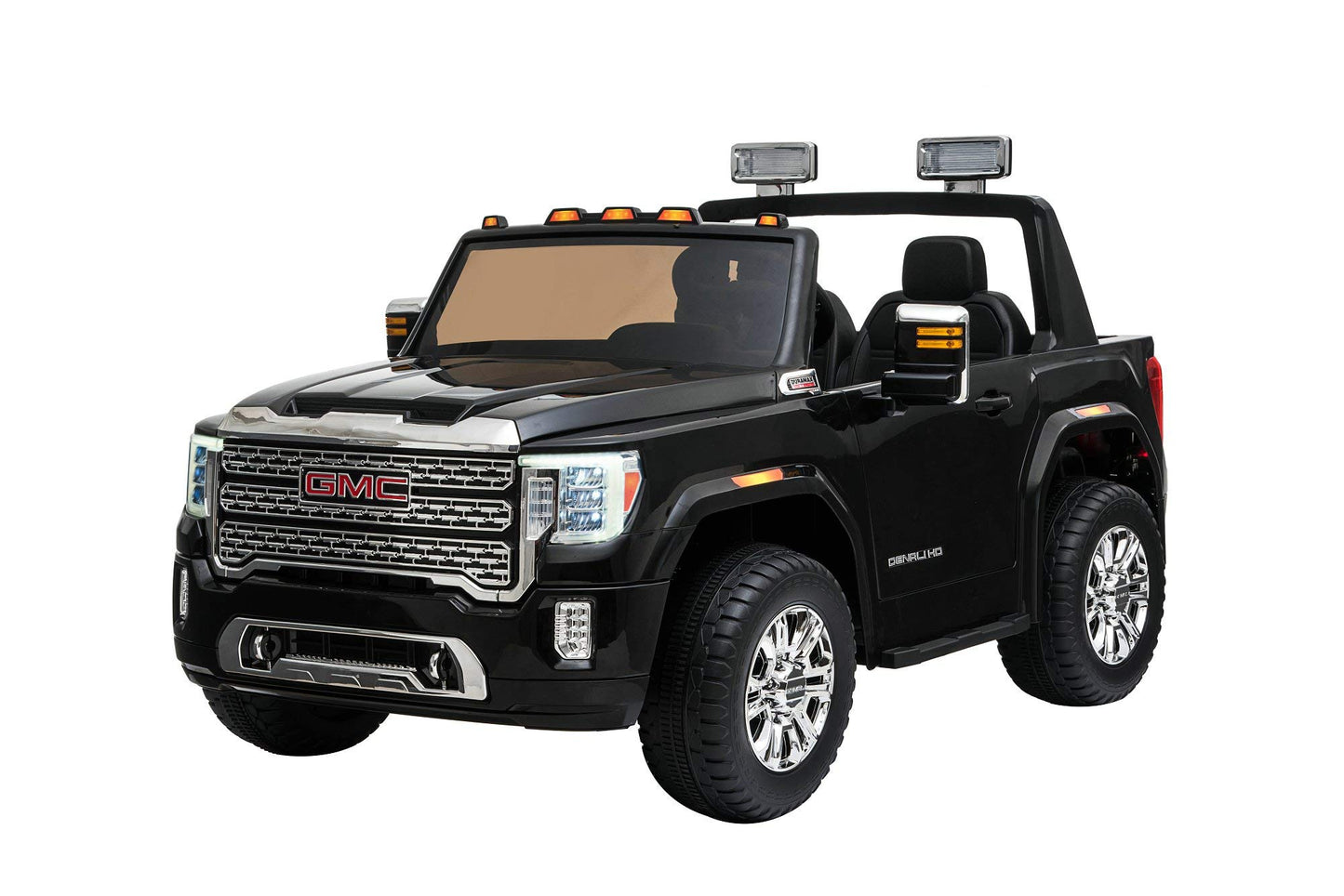 Dakott Gmc Sierra Denali Hd Two Seater 12 Volt Ride-On Truck W/ 2.4G Remote Control, Led Lights, Horn, Music, Mp3/Usb, Storage Box, Spring Suspension, Electric Vehicle For Kids .