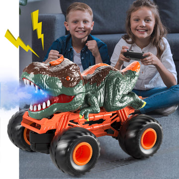 Bennol Remote Control Dinosaur Car Trucks Toys for Kids Boys 3-5 4-7 8-12, 2.4GHz RC Dino Car Toys Gifts for 3 4 5 6 Year Old Bo