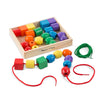 Melissa & Doug Primary Lacing Beads - Educational Toy With 30 Wooden Beads And 2 Laces - Beads For Toddlers, Fine Motor Skills Lacing Toys For Toddlers And Kids Ages 3+, 8Inx8Inx2In, Multi