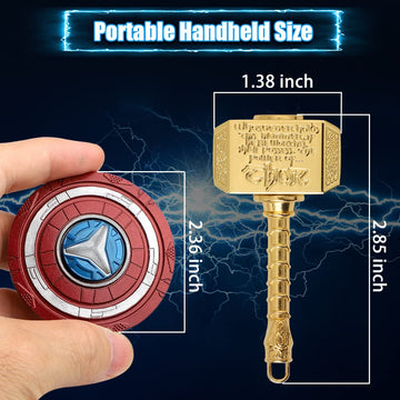 Transformable Fidget Spinner, Metal Hand Hammer Fidgit Chain Toy For Kids Adults, Cool Shield Fingertip Gyro Stress Relief Cube