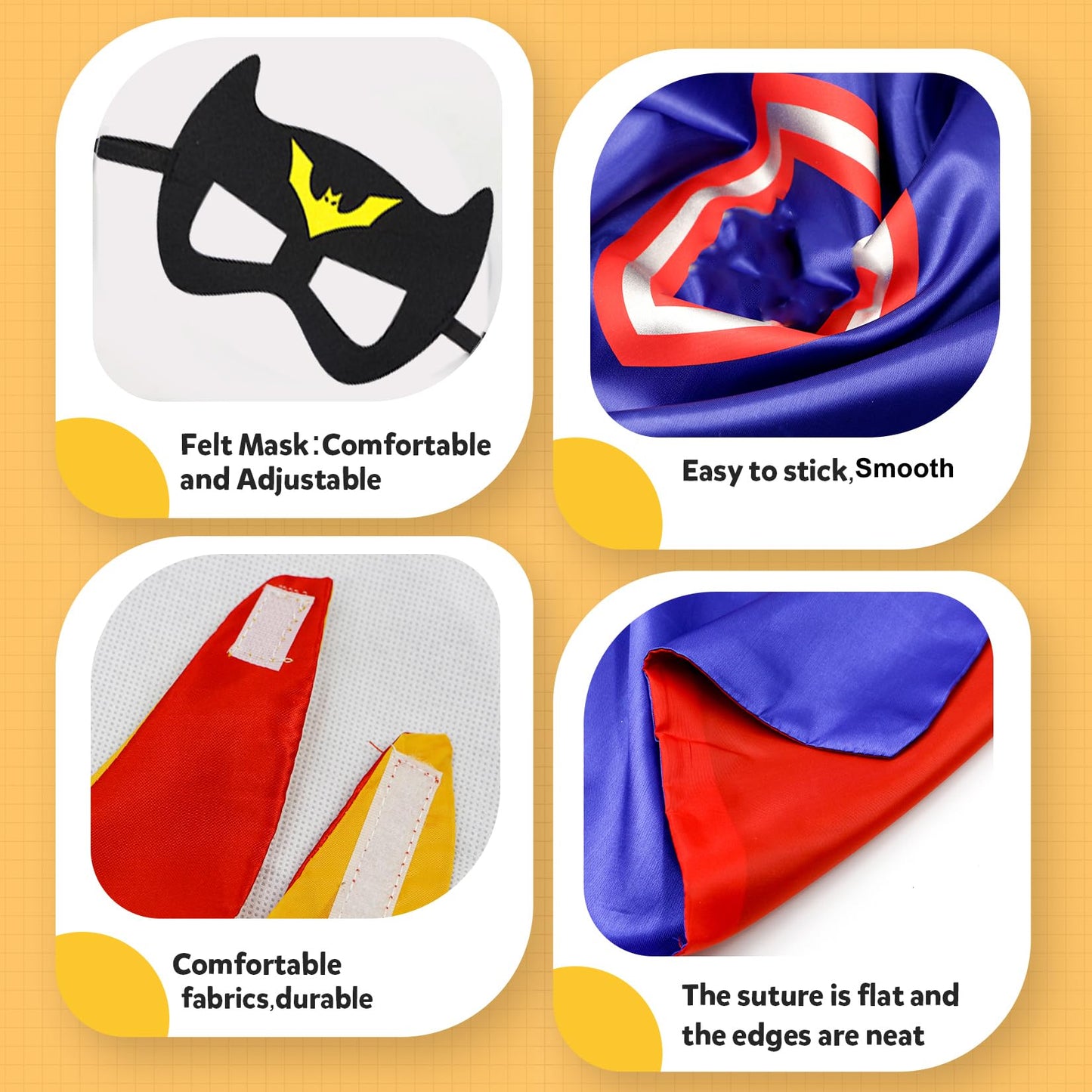 Karazzo Superhero Capes And Masks Kids Costumes Halloween Christmas Cosplay Dress Up For Boys (2P-2)