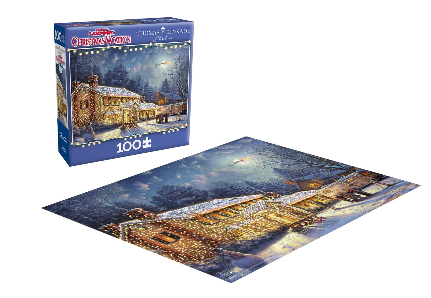 Buffalo Games - Thomas Kinkade - National Lampoon'S Christmas Vacation - 100 Piece Jigsaw Puzzle For Families -Challenging Puzzl