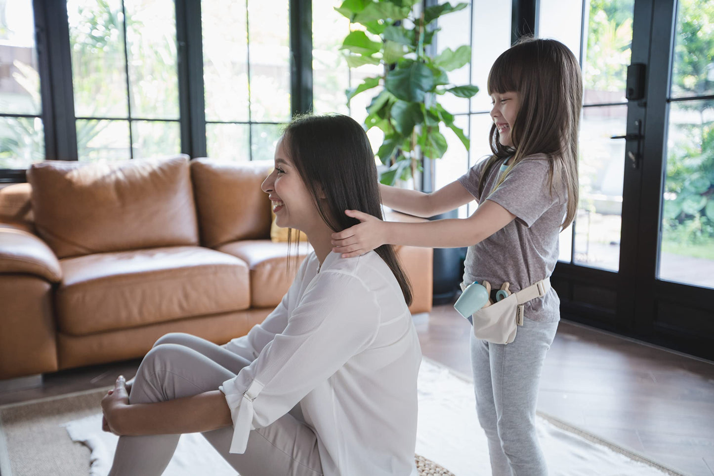 PlanToys Hair Dresser Pretend Play and Role Play Set (3492) | Sustainably Made from Rubberwood and Non-Toxic Paints and Dyes