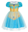 Benylion Princess Dresses For Girls Toddler Princess Dress Up Halloween Birthday Party Blue Cosplay Fancy Outfit Girls 3T Christ