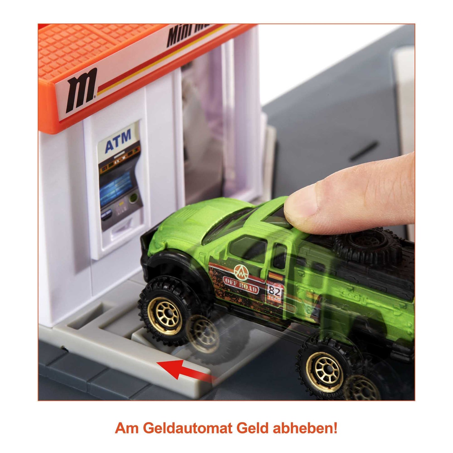 Matchbox Toy Cars Playset with Fuel Station & 1:64 Scale Truck, Orange, Plastic, 17.93 x 43.94 x 11.4 cm, Model GVY84