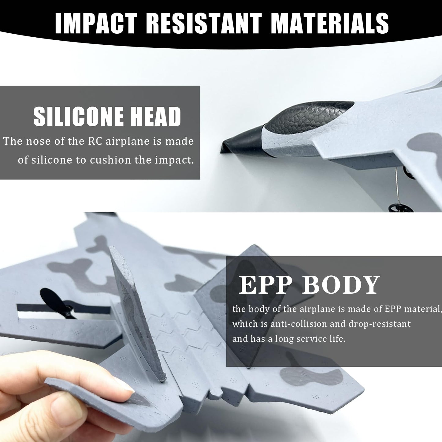 crohorizon F22 RC Fighter Jet Plane,Remote Control Airplane for Kids Over 12 with 2 Batteries,Foam RC Glider Plane Toys for Boys