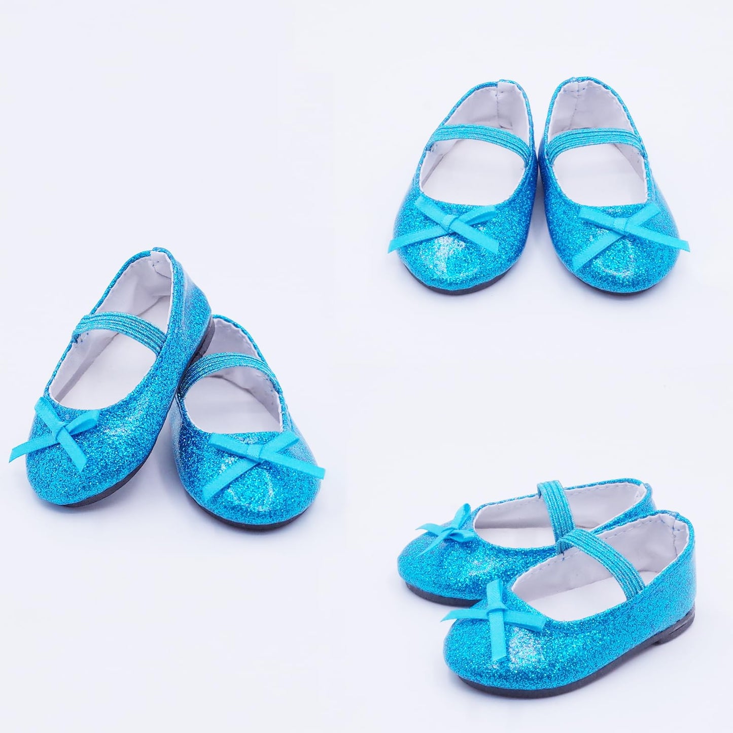 Etistta 7 Pairs Of Glitter Doll Shoes Fits For 18 Inch Doll Shoes American Dolls Sparkle Doll Shoes Princess Accessories