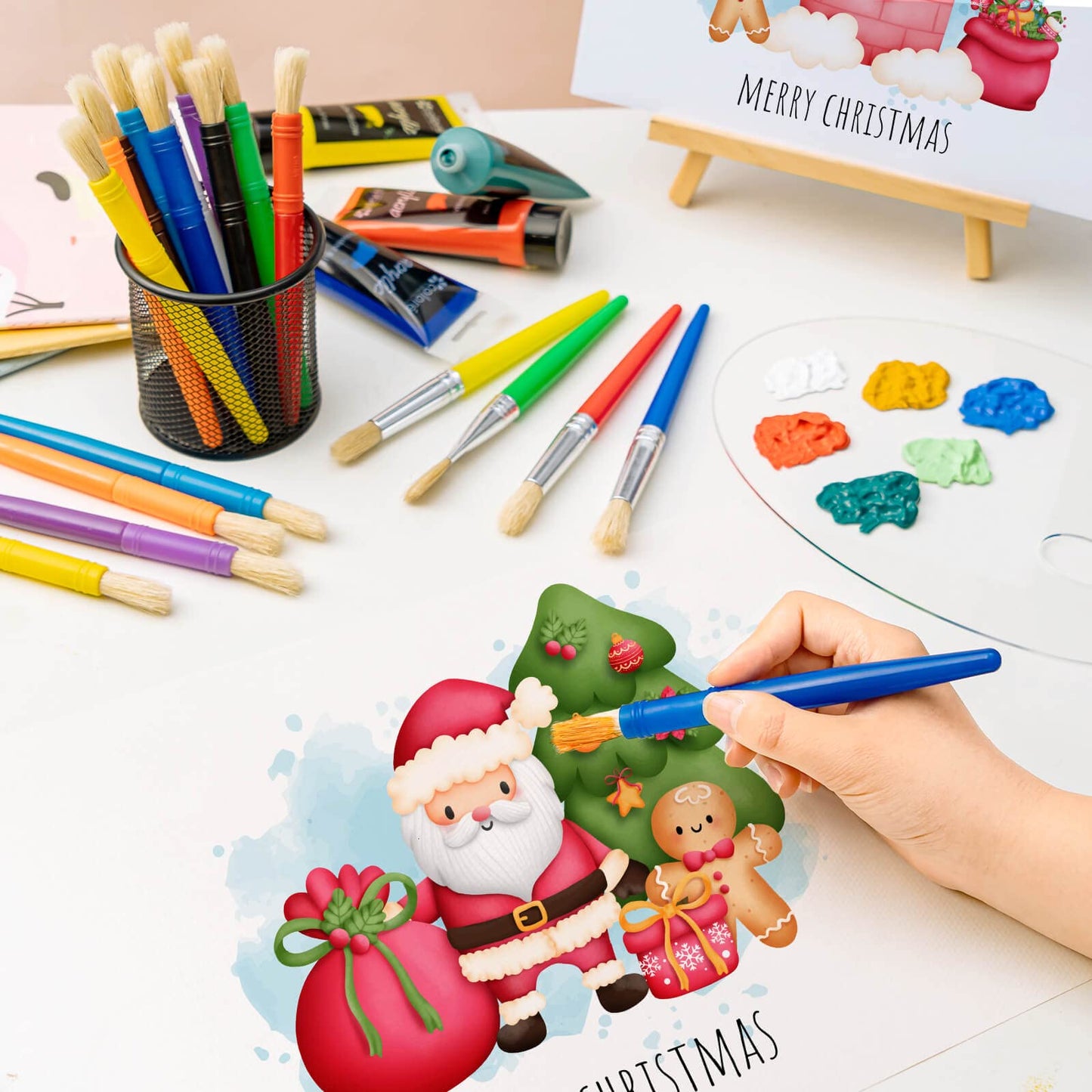 Ygaohf 30 Pcs Paint Brushes For Kids - Colorful Kids Paint Brushes Big Chubby Toddler Paint Brushes, Easy To Clean & Grip Round Flat Preschool Paint Brushes For Acrylic Washable Paint