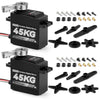 Smraza 45KG Servo Motor Steering High Torque for RC: 2pcs HV 8.4V Coreless Waterproof Digital Servo with Full Metal Gear for RC