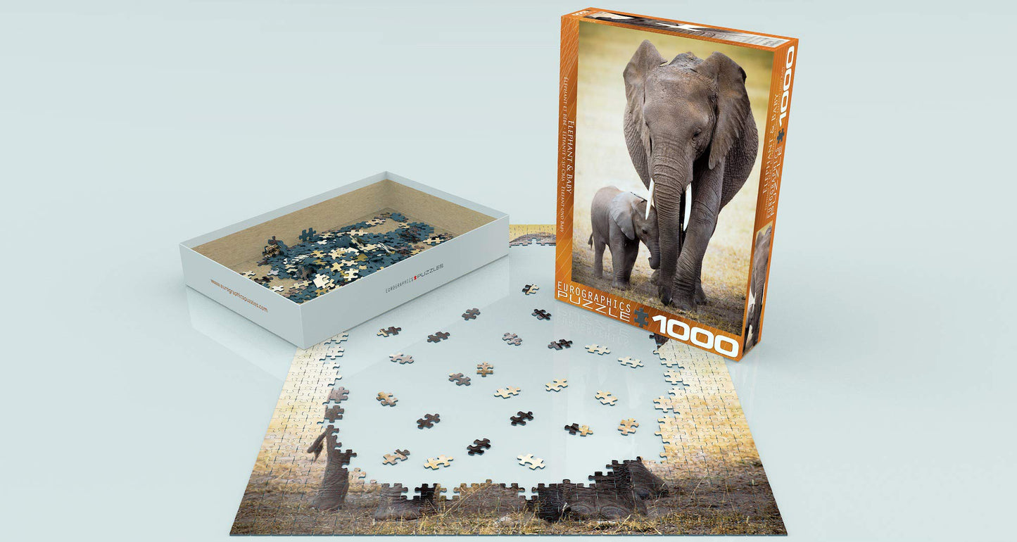 Eurographics Elephant And Baby 1000-Piece Puzzle