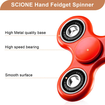 Scione Fidget Spinner Toy 1 Pack, Cool Fidget Spinners For Kids Adults, Sensory Fidgets Toys Anxiety Relief For Adhd Autism East