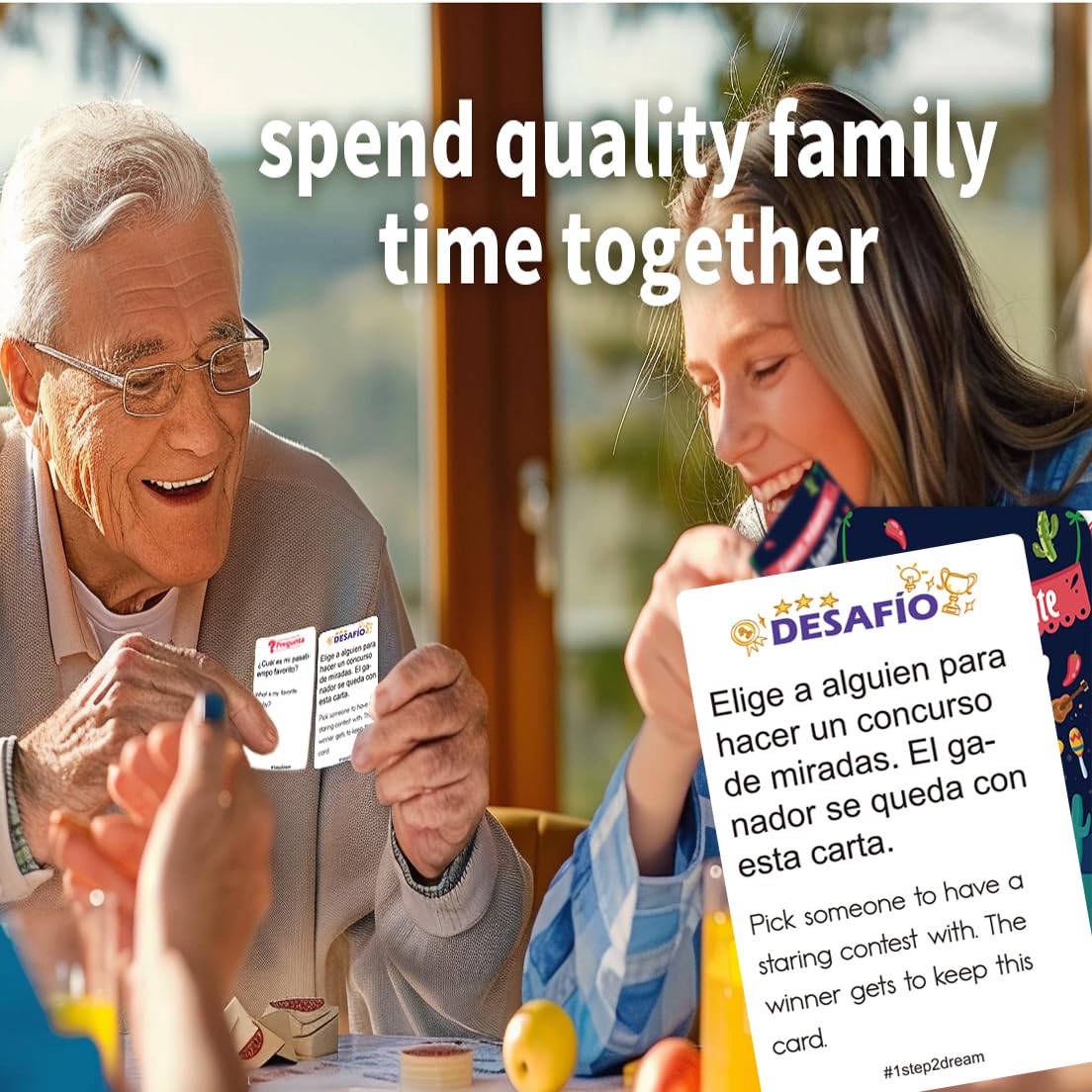 1Step2Dream Spanish Family Card Games | Fun Board Game For Family | Mexican Games | Bilingual Conversation Starter For Party