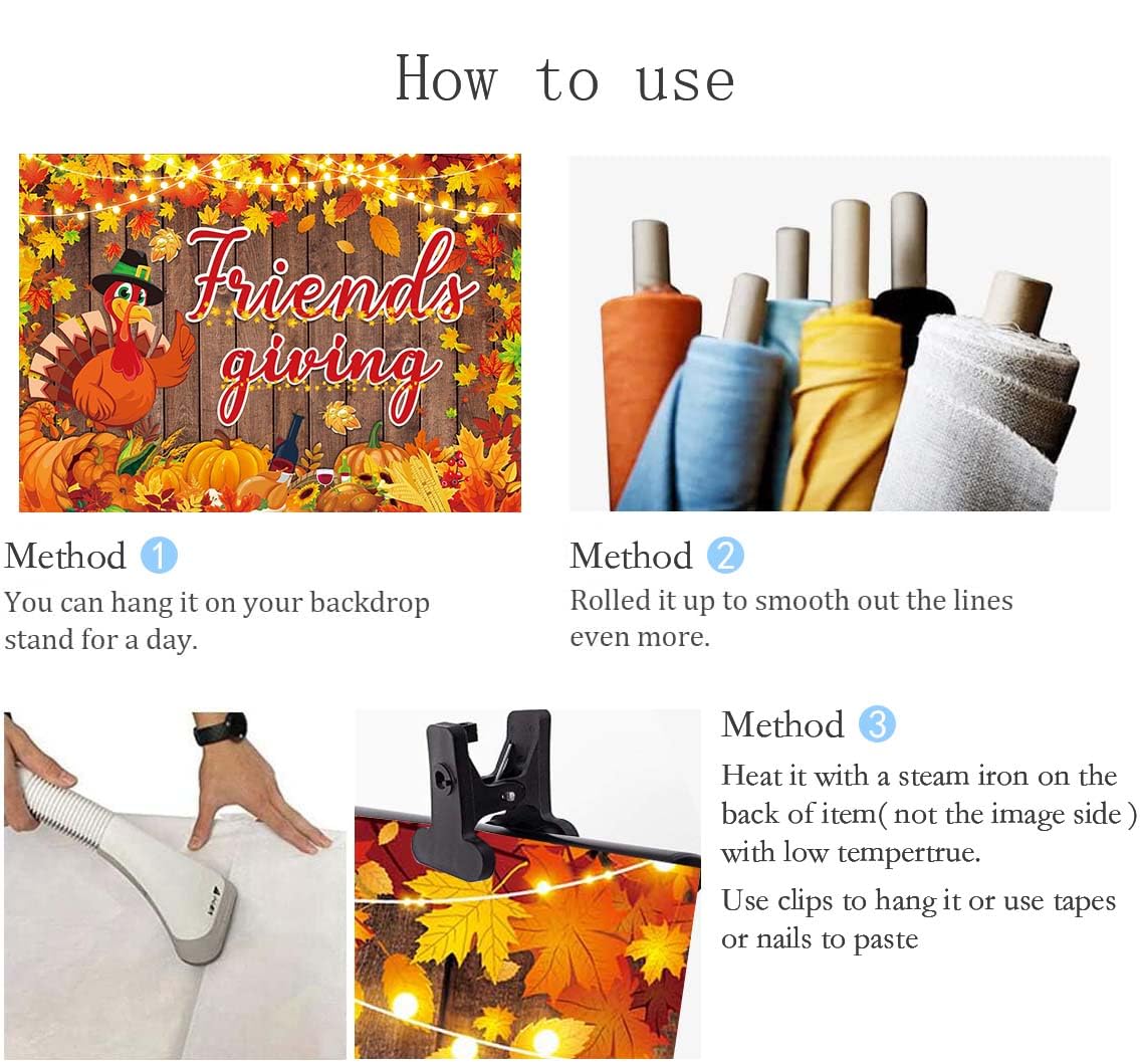 Friendsgiving Banner Backdrop Happy Thanksgiving Friends Giving Photography Backgound Friendsgiving Pumpkin Harvest for Fall Par