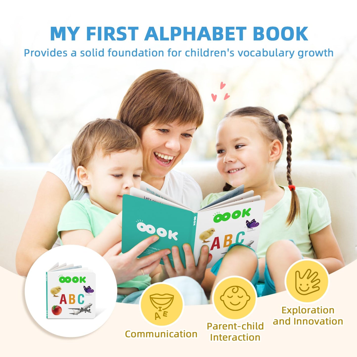 Oook 4 In 1 Montessori Set Alphabet Learning Toys Includes Wooden Letters Practicing Board, Spelling Games With Flash Cards, Alp