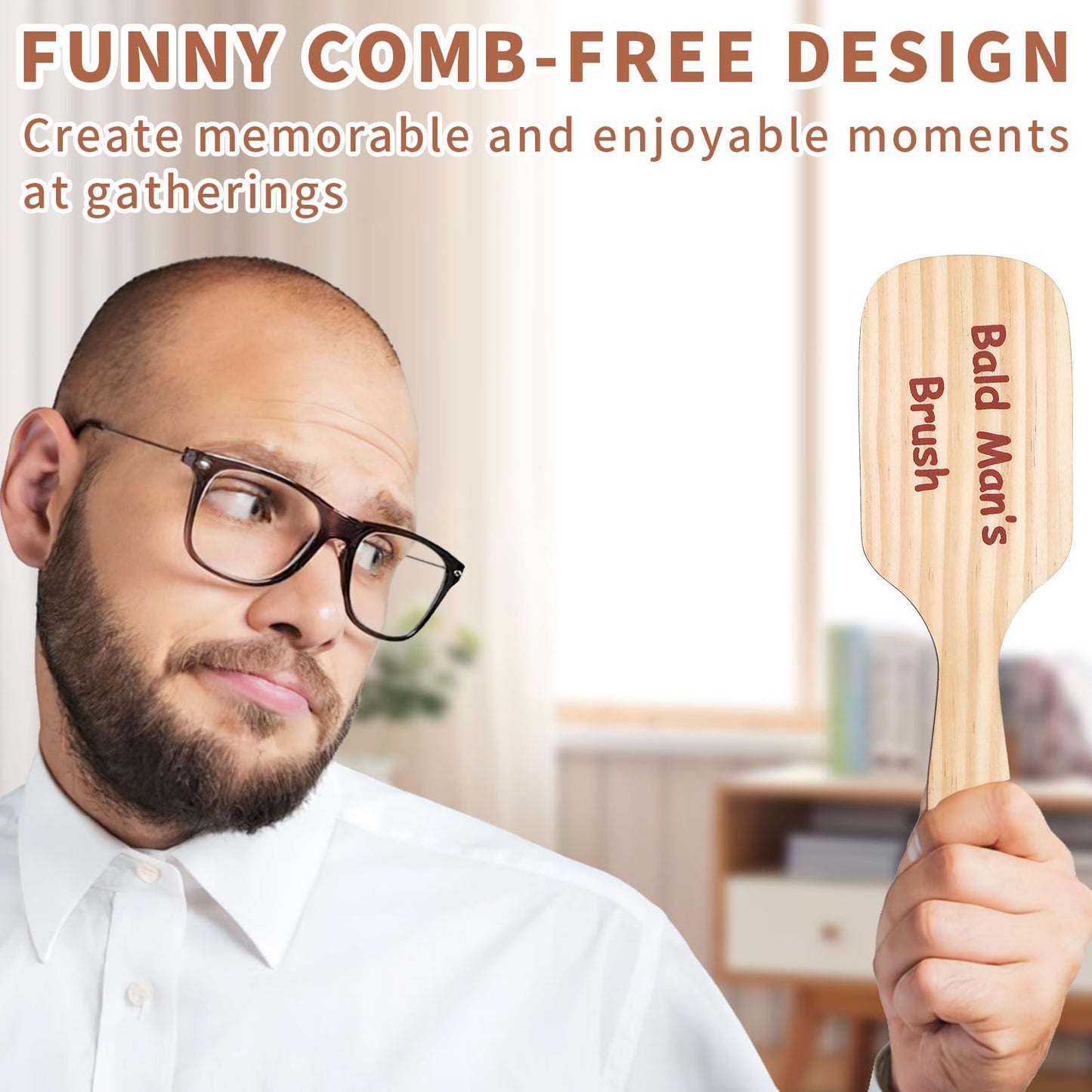 Juleasel 2Pcs Funny Bald Man'S Comb Funny Gag Gift White Elephant Gift Prank Gift For Men Hair Loss Comb For Bald Men Gift Over