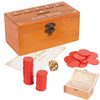 Extguds Wooden Penny Game,Coin Drop Game,Penny Coin Game Contains 50 Coins,Wooden Game Box And 1 Dice,A Fun Board Game To Intera
