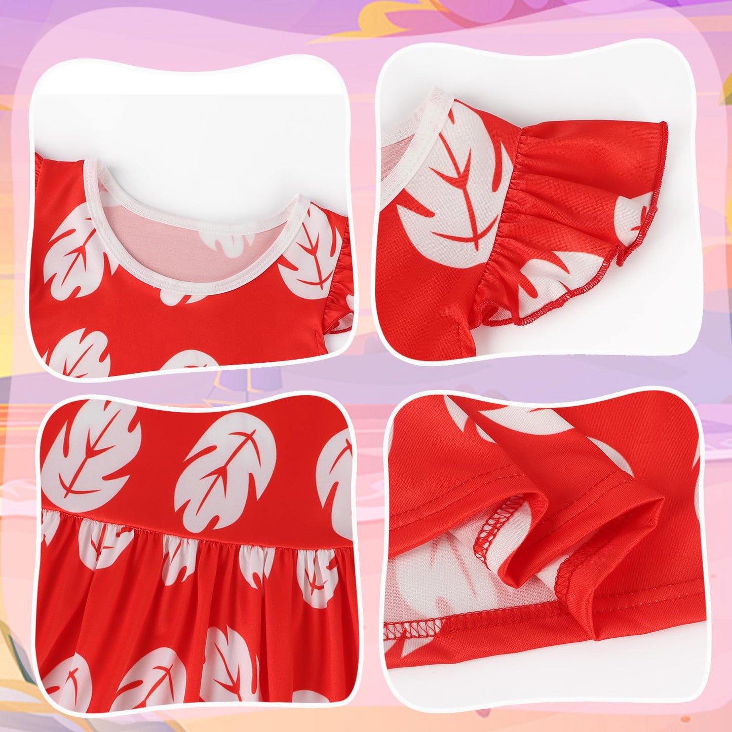 Benylion Lilo Costume For Girls Hawaiian Little Girls Lilo Dress Birthday Party Lilo Costume Cosplay Outfit Christmas Costumes S