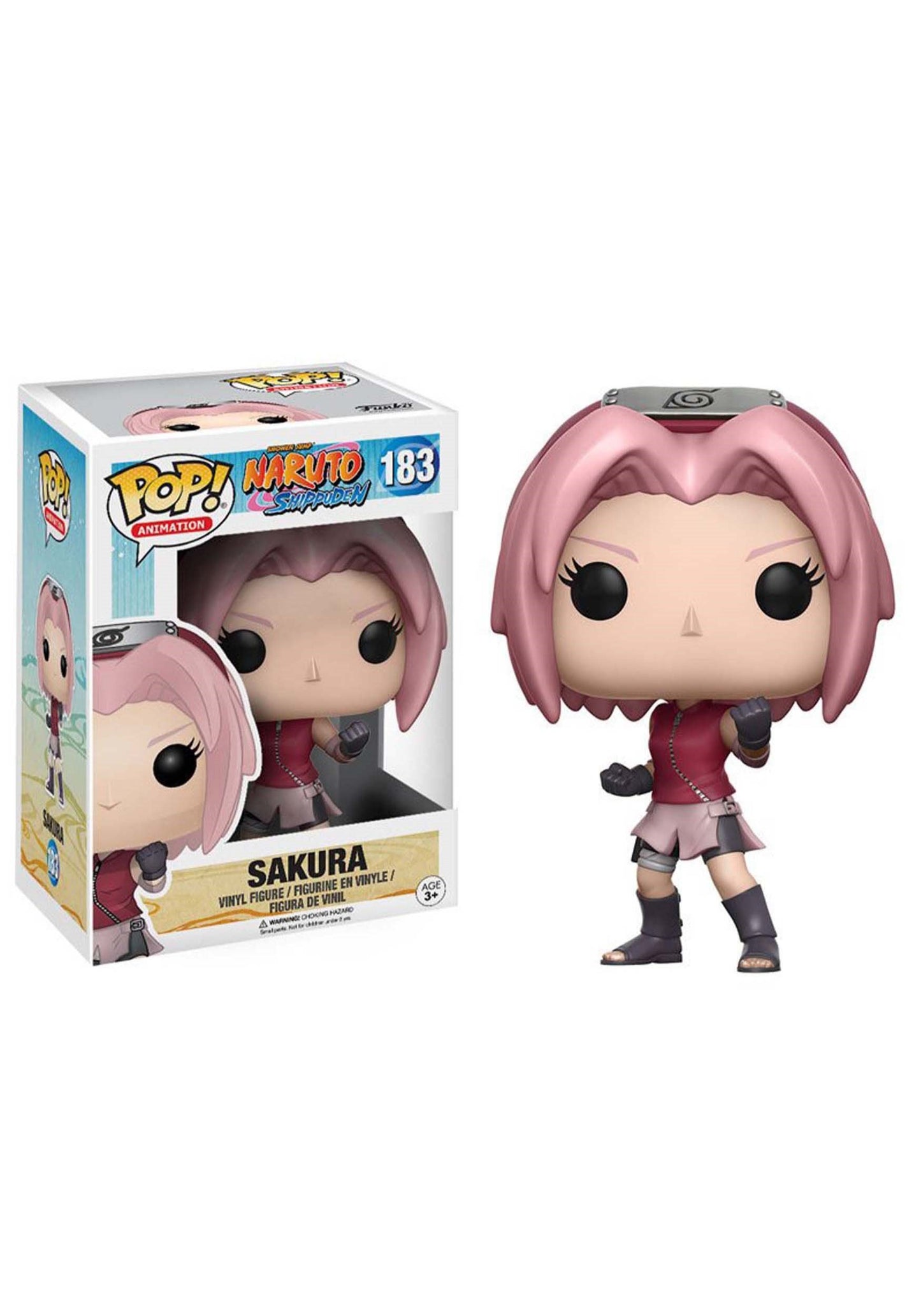 Funko POP Naruto Shippuden Sakura Figure, Multicolor, One Size, Model 12451, Plastic Collectible Toy