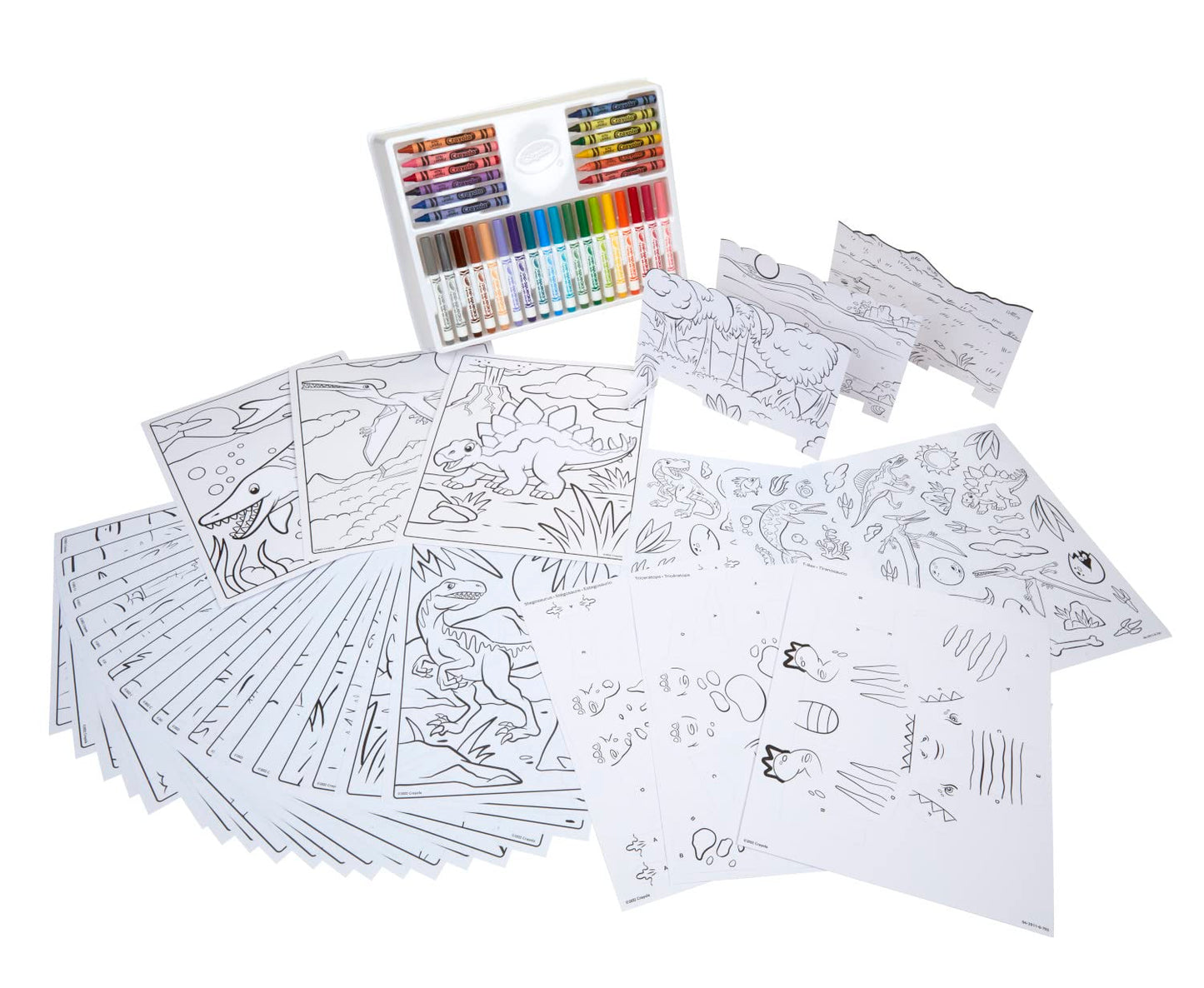Crayola Dinosaur 5-In-1 Art Kit For Kids, Dinosaur Toys, Kids Art Set, Dinosaur Gift For Boys & Girls, Ages 4+