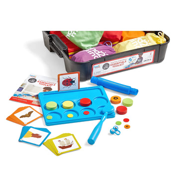 Hand2Mind Little Minds At Work Science Of Reading Essentials Toolkit By Tara West, Decodable Reading Manipulatives, Elkonin Boxe