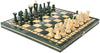 Chess And Games Shop Muba Beautiful Handcrafted Wooden Chess Set With Wooden Board And Handcrafted Chess Pieces - Gift Idea Products (12.5'' (32 Cm) Green)