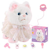 2025 Newly Toy Cat For Kids, Touch And Voice Controlled Remote Control Cat With Leash, Walking Cat Toy That Can Walk, Meow, And Wag Tail, Best Gift For Boys And Girls Aged 3 To 7 Years Old