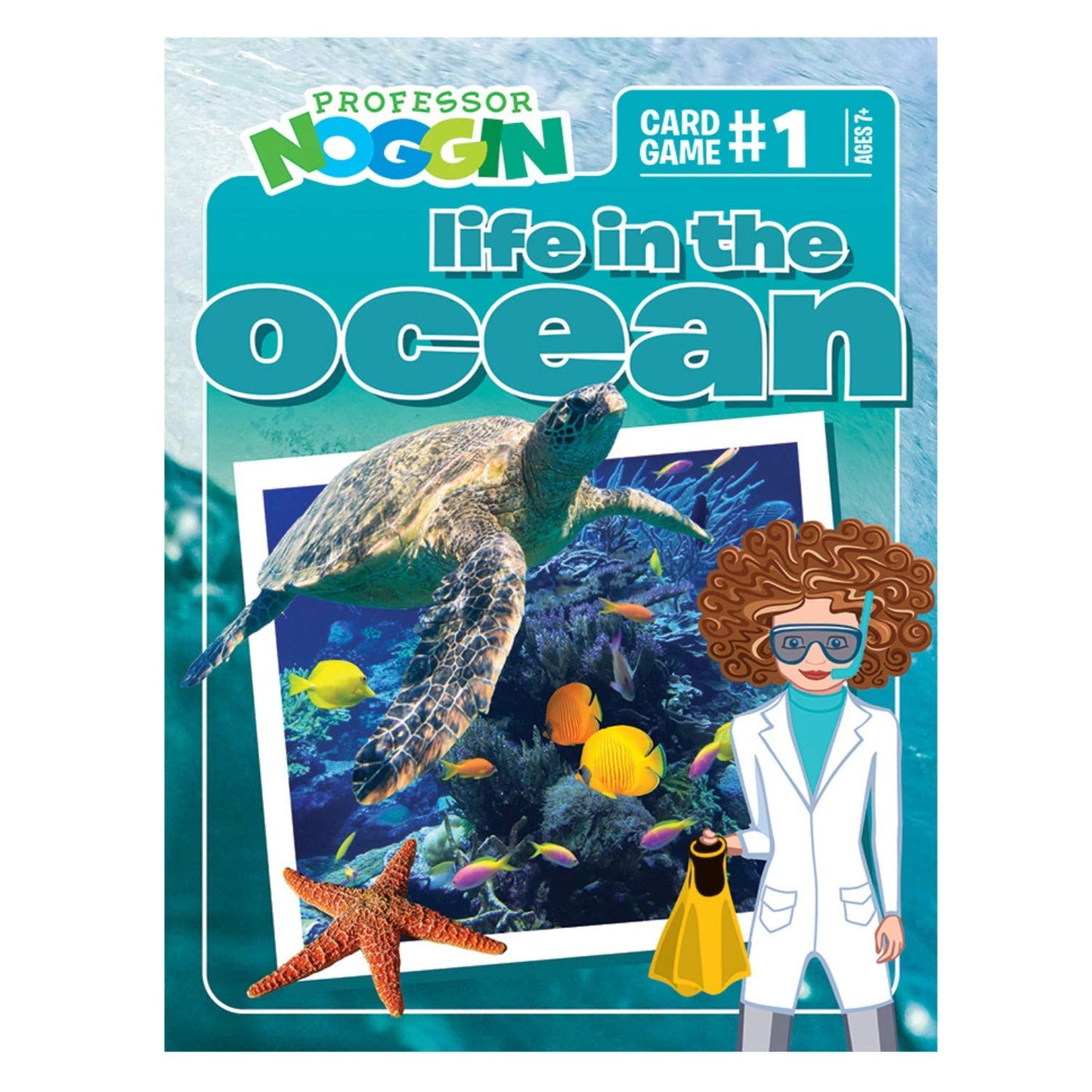 Outset Media Professor Noggin'S Life In The Ocean Trivia Card Game - An Educational Based Card Game For Kids - Trivia, True Or F