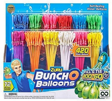 Bunch O Balloons Zuru 420 Instant Self Sealing Water Balloons, Multicolor
