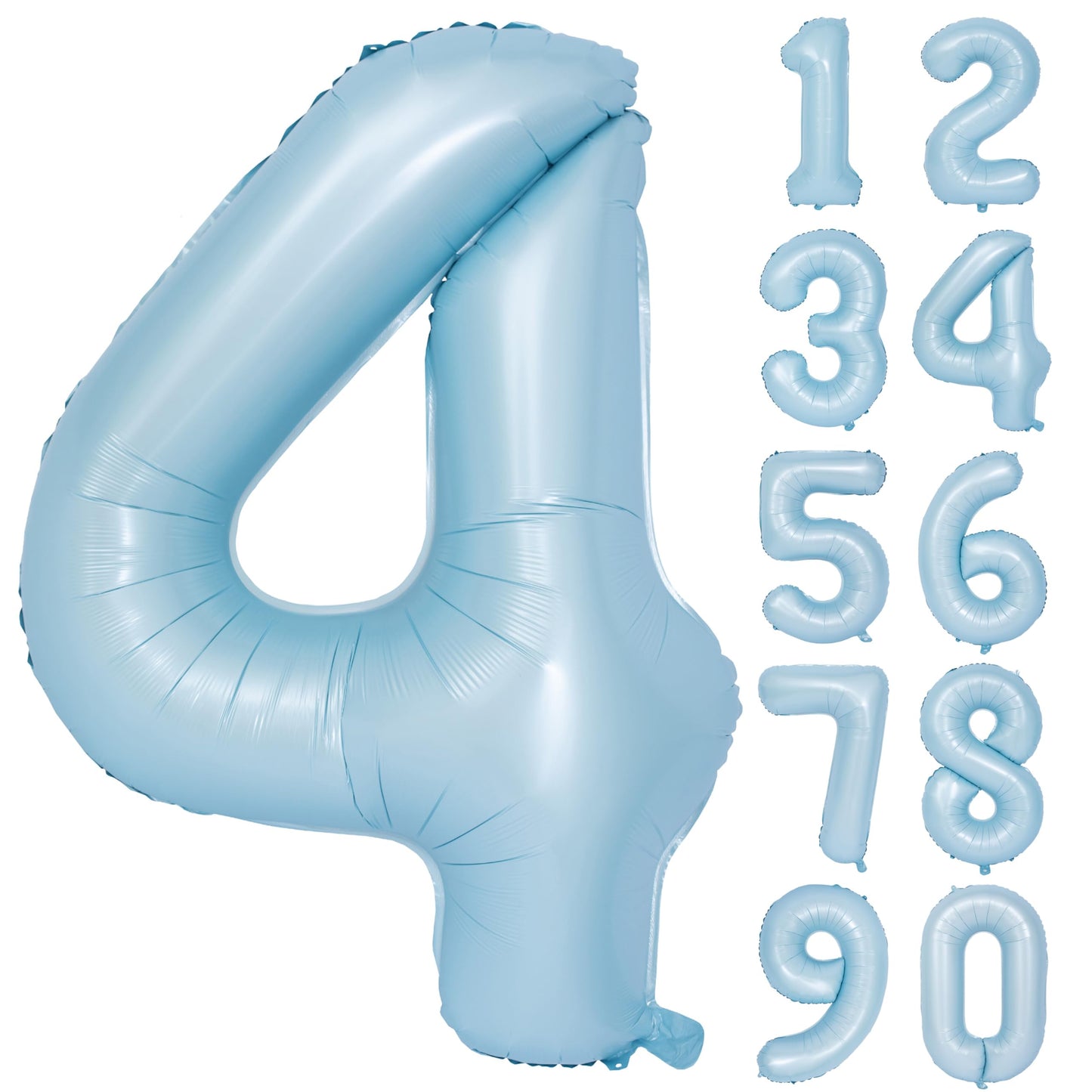40 In Matte Blue Number Balloons Helium Foil Mylar Balloon Birthday Party Banquet Decoration Digital 4