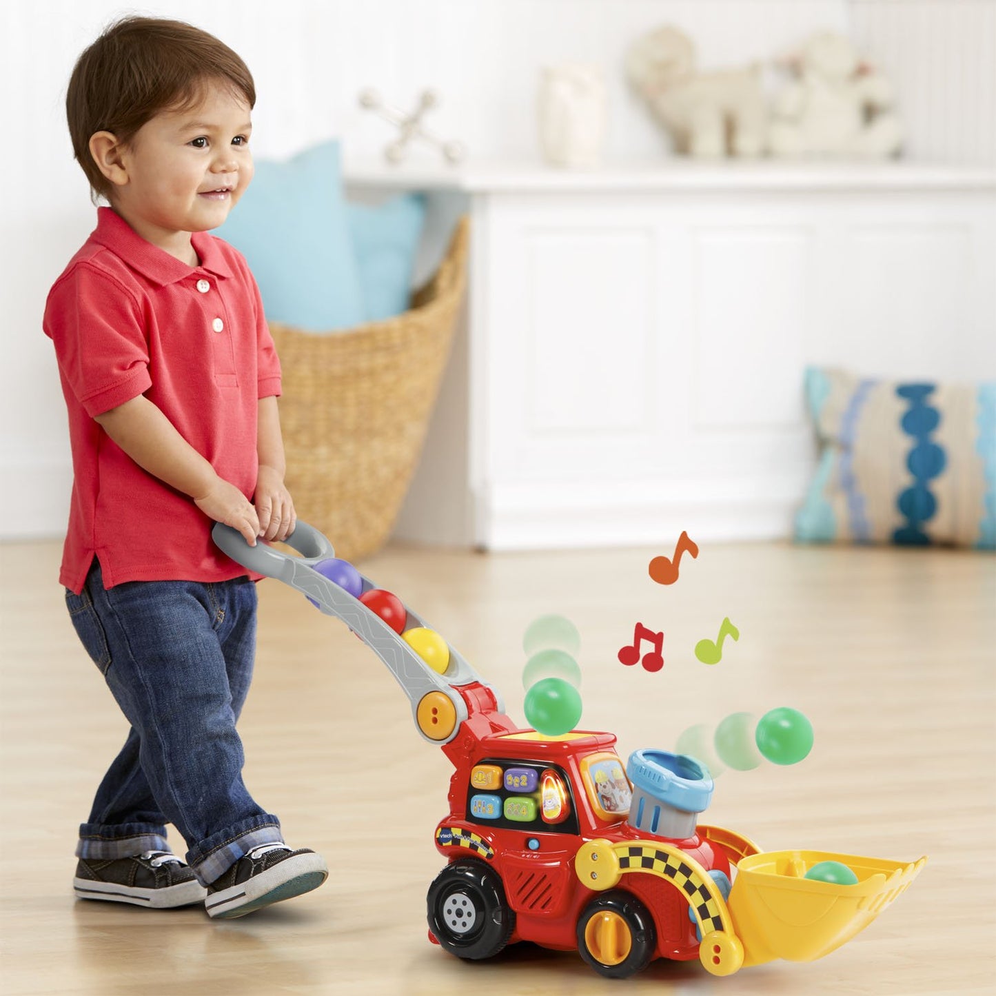 Vtech Pop-A-Balls Push And Pop Bulldozer, Red