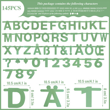 Sunbeauty 146 Pcs Sage Green Diy Make Your Own Banner Customizable Letters Symbols Banner For Birthday Wedding Happy New Year Ba