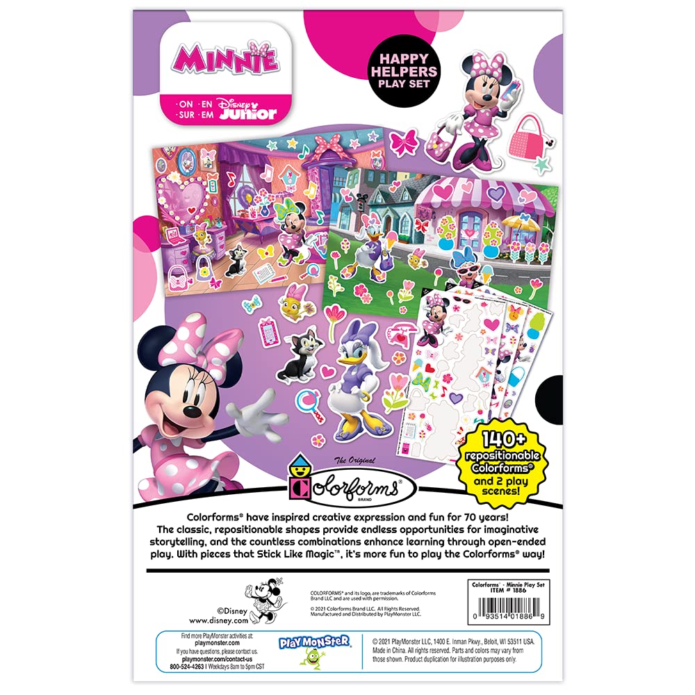 Colorforms - Disney Minnie Mouse Box Set - Pieces Stick Like Magic! - Fun Storytelling Play - Ages 3+