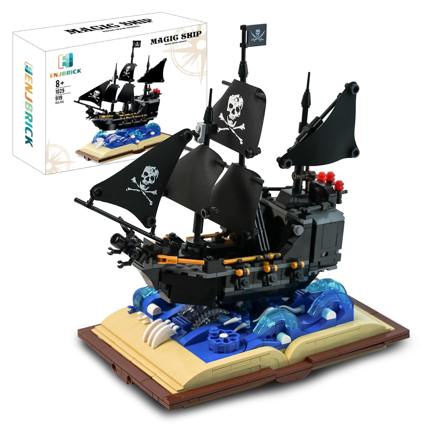 Creator Pirate Ship Building Set Compatible With Lego For Adults,Christmas Toy Building Blocks For Boys 8-14 Years 919 Pcs