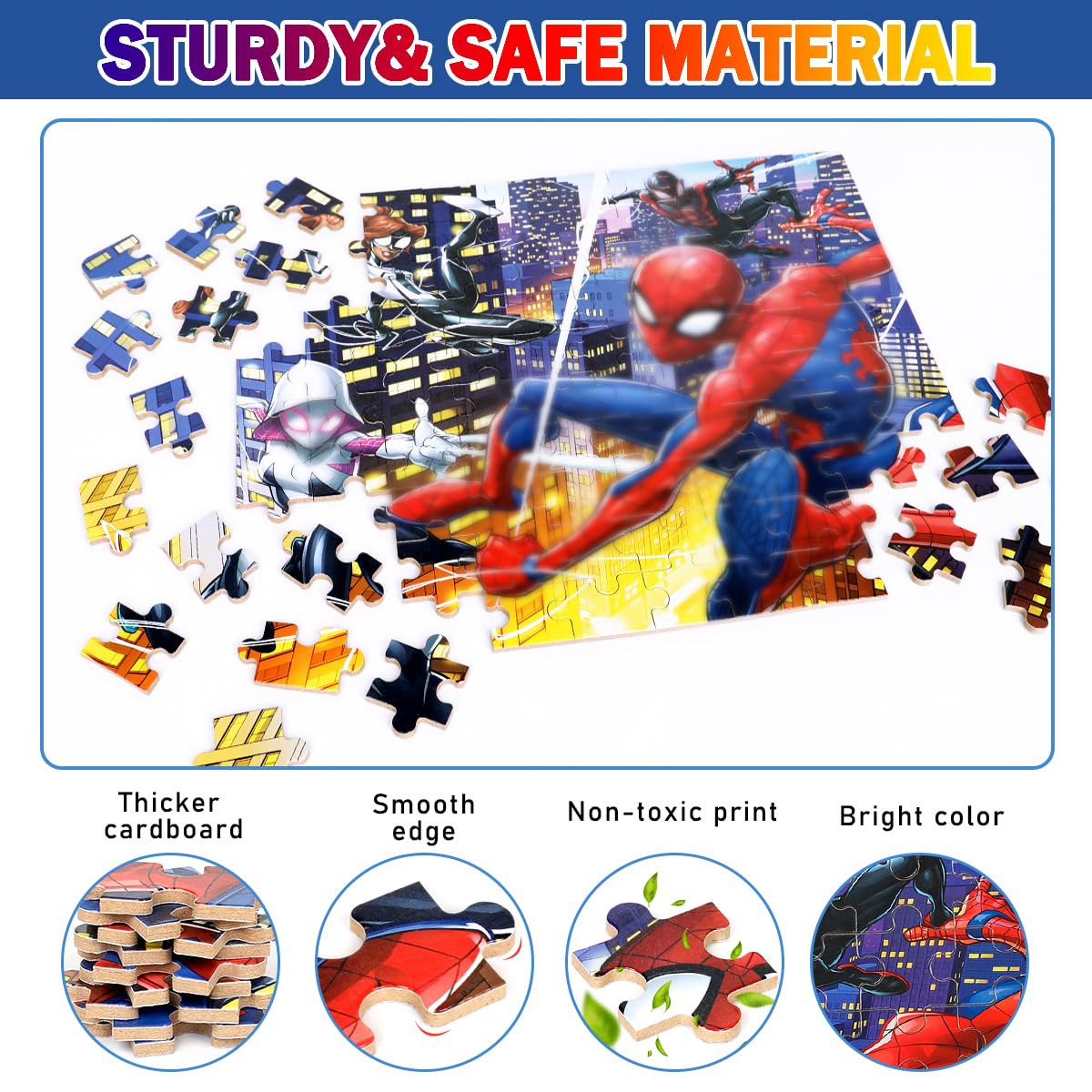 Puzzles For Kids Ages 4-8,Kids Puzzles In A Metal Box,Cool Toys Puzzles,Children Boys Girls Learning Educational Puzzles,100 Pie