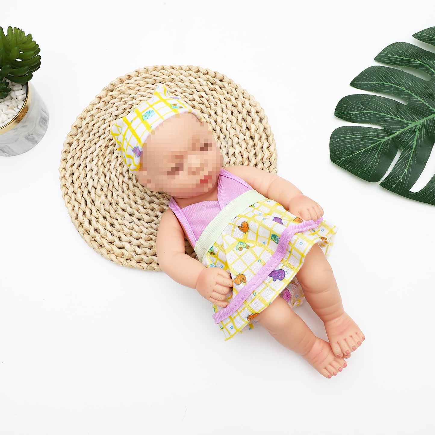 Sotogo 4 Sets Baby Doll Clothes Outfits Jumpsuits With 4 Hats Girl Dolls Clothes And Accessories For 10 11 Inch Baby Doll