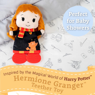 KIDS PREFERRED Harry Potter Hermione Teether Plush Toy, Crinkle Cloth, Multi-color, 10 inches - Ideal for Newborn Baby Boys & Girls