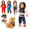 Oct17 Doll Clothes For American Girl 18 Inch Dolls Wardrobe Makeover Outift Dog Puppy Casual Wear Bundle
