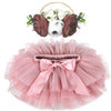 Newborn Photography Outfits Girl Soft Fluffy Baby Girls Tutu Skirt With Diaper Cover, Cute Pink Ruffle Tulle Newborn Tutu Dress